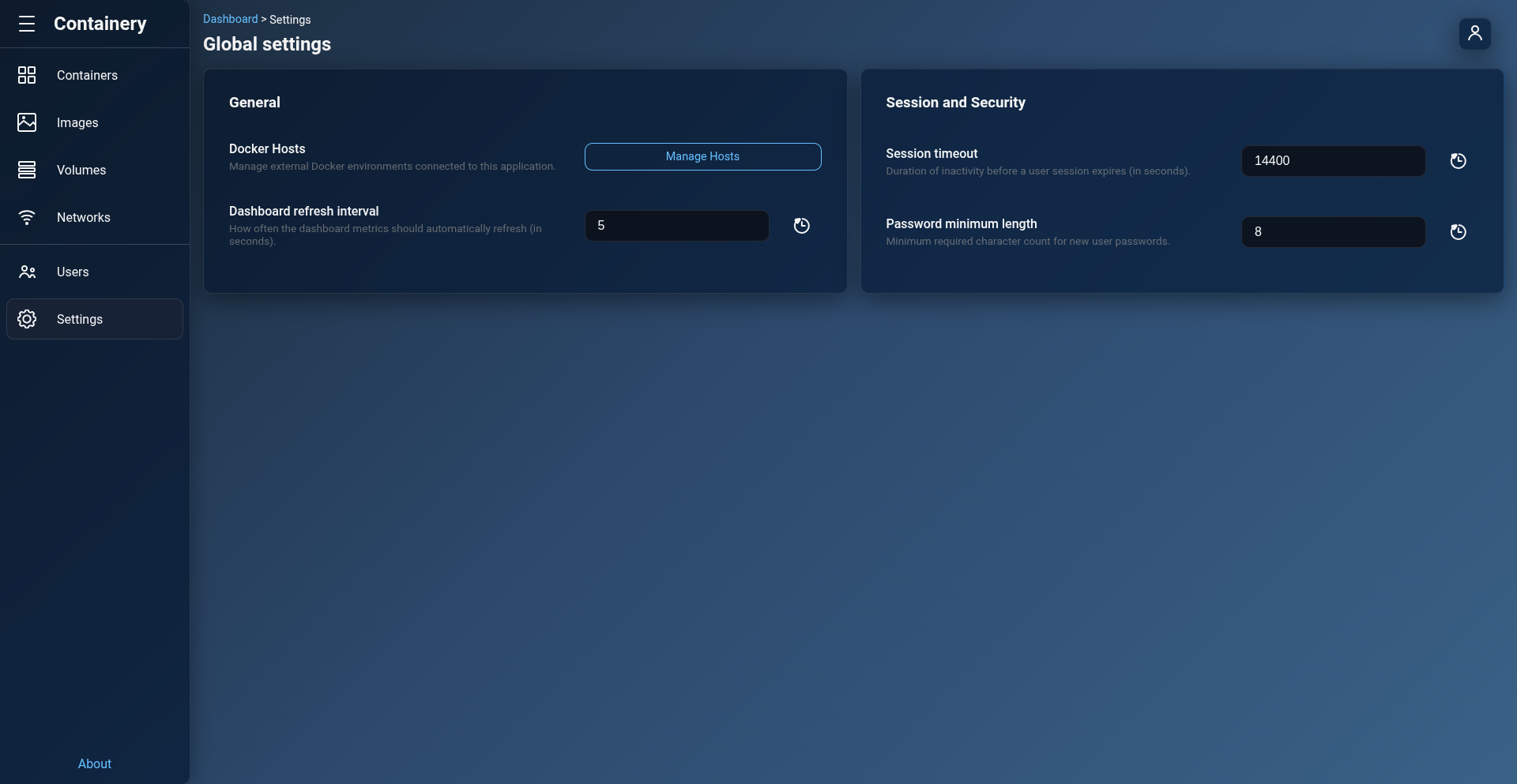 Global Application Settings