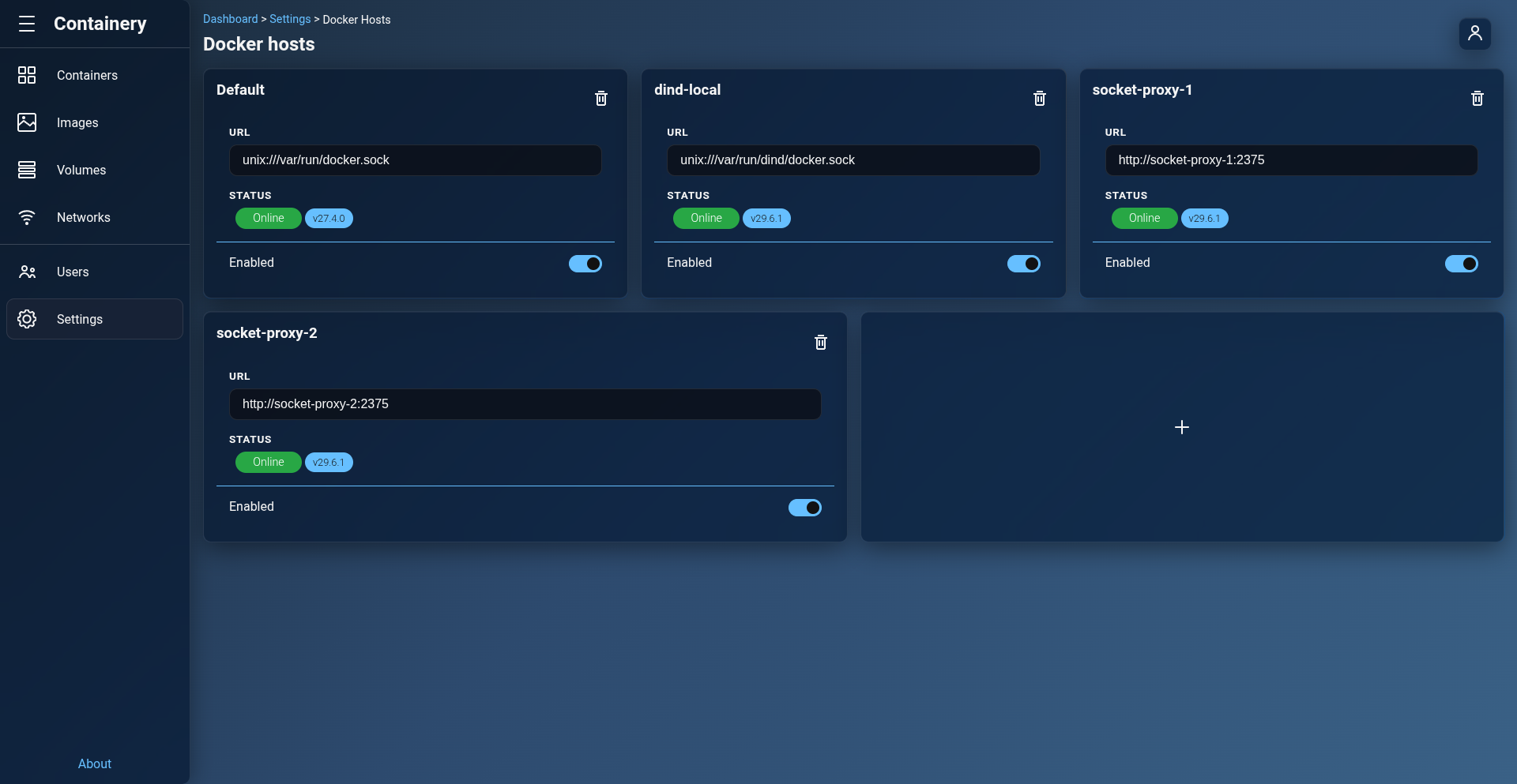 Docker Hosts Management